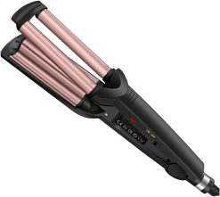 KKMNDE Baguettes à friser Les Cheveux, Styler Les Cheveux, Outils de Coiffure, bigoudis électriques, Outils Professionnels pour Cheveux, Fer à friser en céramique Triple Baril