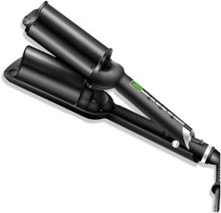 KKMNDE Fer à friser à 3 barils, Outil de bouclage des Cheveux, Triple Baril, ondulation des Cheveux, Baguette à friser, Outils de Coiffure, bigoudi Automatique