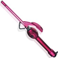 KKMNDE Baguette de Fer à friser en céramique pour Hommes/Femmes, 9mm, pour Cheveux Courts/Longs, Petit Baril, Fer à sertir avec 6 réglages de température
