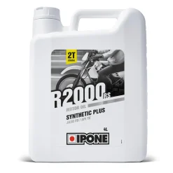IPONE – Huile Moteur Moto 2 Temps R2000 RS - Usage Urbain - Semi-Synthétique – Compatible Mélange et Injection - Meilleurs démarrages - Réductions des Emissions de Fumée - 4L