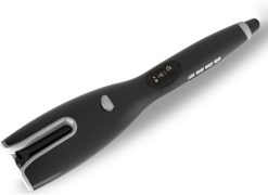KKMNDE Fer à friser entièrement Automatique avec écran LCD, Fer à friser Professionnel Rapide, Outil de Coiffure, bigoudis à air, Fer à Cheveux Pratique (Couleur : Gris) (D)