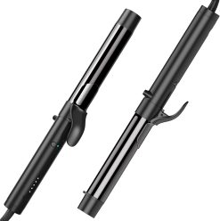 Fer à Boucler Automatique TYMO ROTA, Fer à Friser ionique rotatif de 1 1/4 pouce pour cheveux longs, avec un très grand cylindre nanotitane 5 températures réglables pour une mise plis professionnelle.