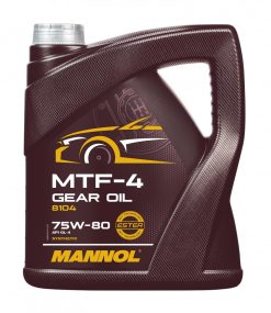 Mannol 8104 MTF-4 Getriebeoel 75W-80 SAE Huile d'engrenage synthétique, Jaune/marron