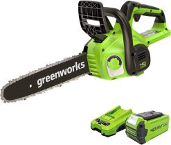Greenworks G40CS30II Trononneuse à Batterie, Longueur Guide-Chane 12-Pouces (30 cm), Vitesse 4,2 m/s, 2,6 kg, Graisseur Automatique, SANS Batterie 40V Ni Chargeur, Garantie 3 Ans
