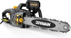 DOVAMAN Trononneuse lectrique 2400W, avec Système de Tension Automatique SDS, 40cm Guide et Chane Oregon, 15m/s Vitesse de Chane, Lubrification Automatique, Frein Mécanique, 2 Chanes - DCS01A